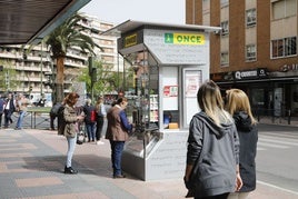 Un kiosco de la ONCE en una imagen de archivo.