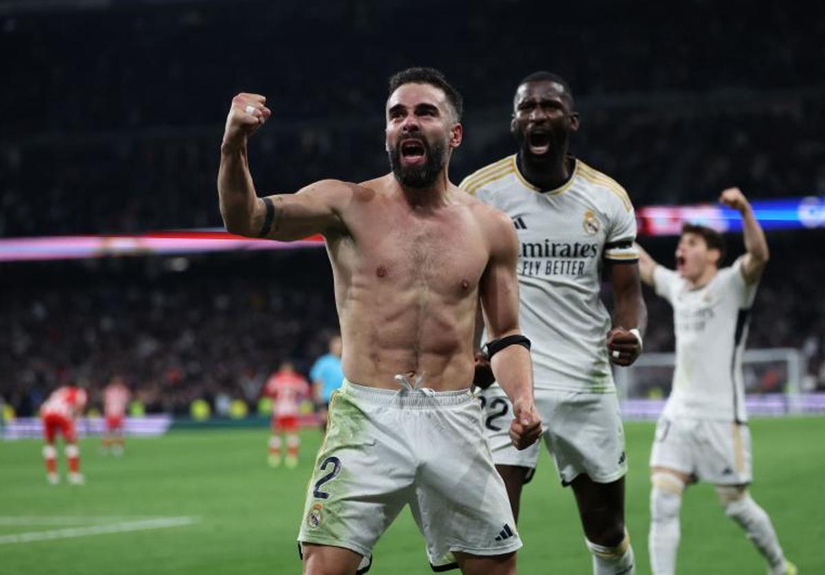 Dani Carvajal, durante un partido.