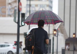 Día de lluvia en la ciudad de Valencia.