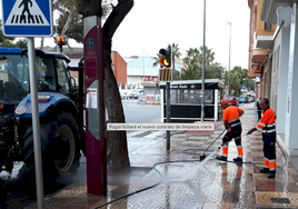 Trabajadores de limpieza.