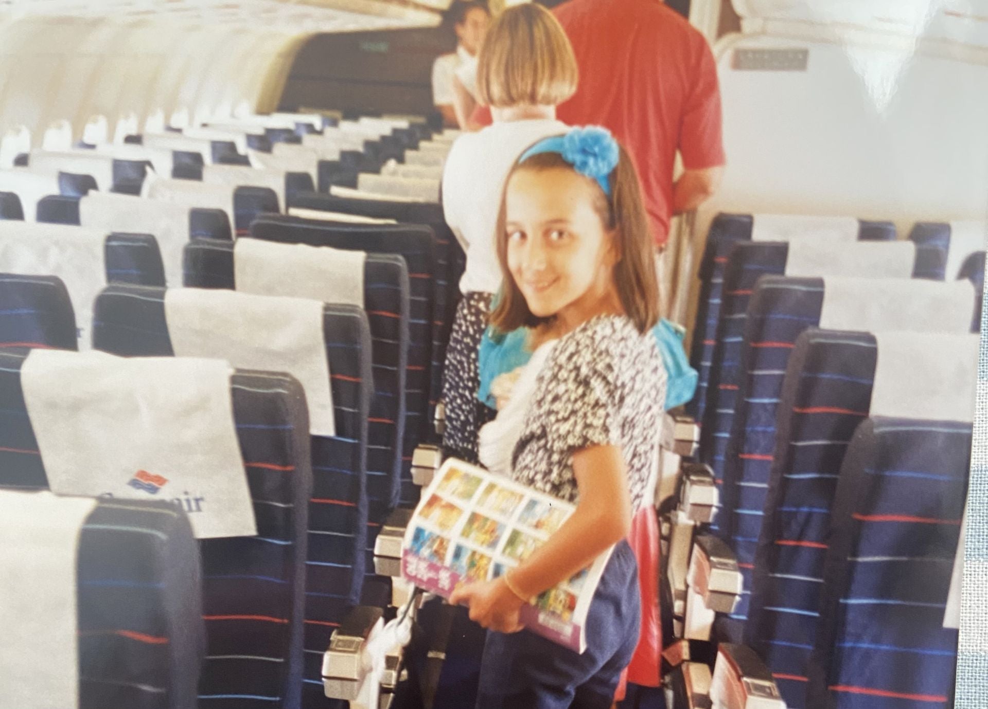 Mi primera vez en avión, a los 9 años.