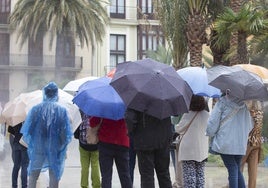 Día de lluvias en Valencia.