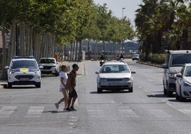 Cruce de la avenida Antonio Machado con el camino de Moncada.