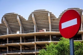 Vista exterior del nuevo estadio del Valencia.