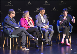 Carles Sierra, Neus Lorenzo, Rafael Sebastián y Marta García Matos en la Escuela de Verano.