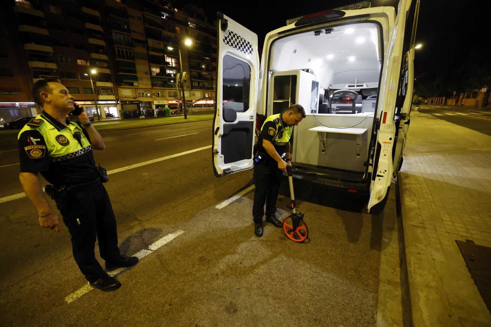 Así se investiga un accidente de tráfico en Valencia