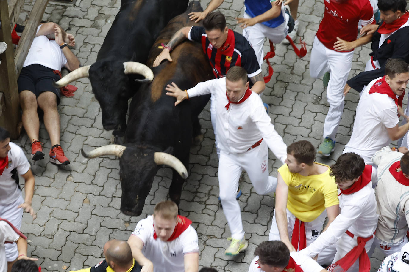 Las mejores imágenes del tercer encierro de San Fermín 2024