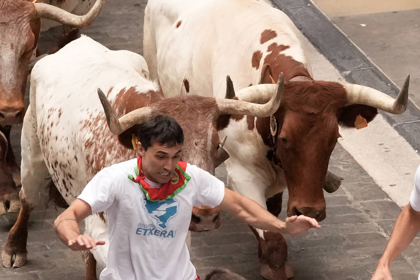 Las mejores imágenes del tercer encierro de San Fermín 2024