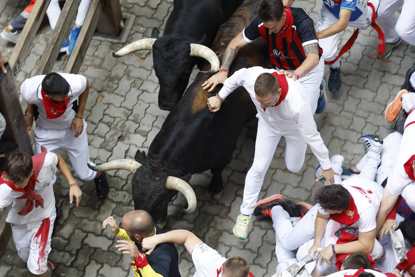 Las mejores imágenes del tercer encierro de San Fermín 2024