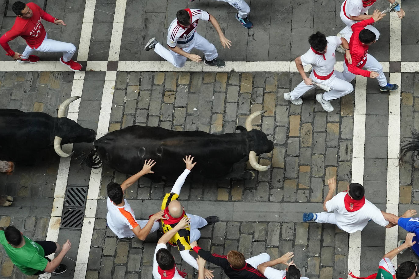 Las mejores imágenes del tercer encierro de San Fermín 2024