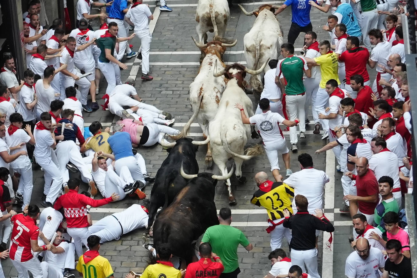 Las mejores imágenes del tercer encierro de San Fermín 2024