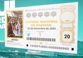 El décimo de la Lotería de Navidad de este año.