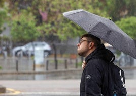 Día de lluvia en la ciudad de Valencia.