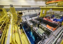 Interior de la central nuclear de Cofrentes.