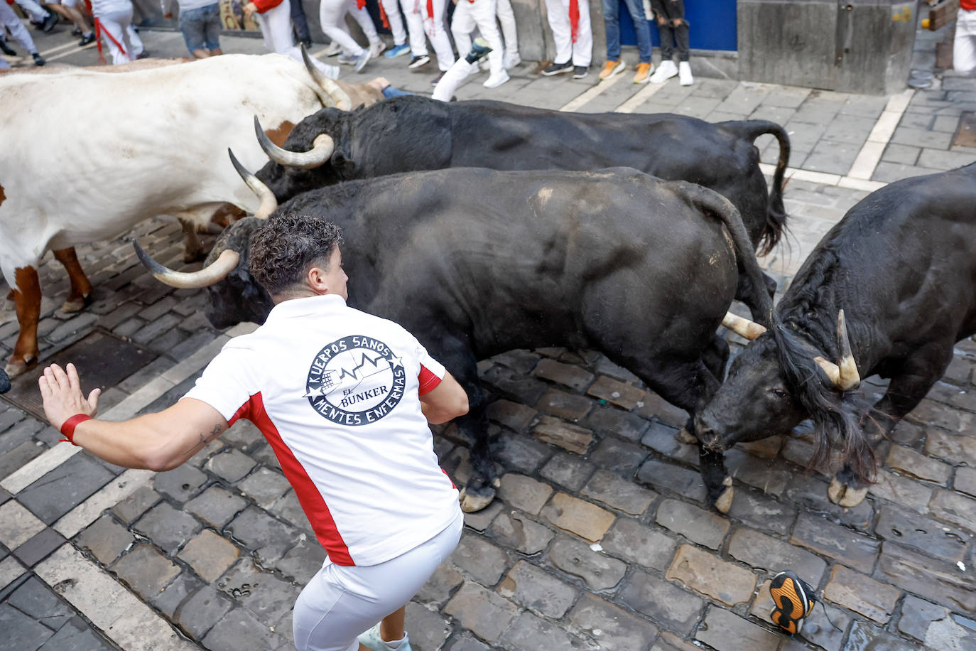 Las mejores imágenes del sexto encierro de San Fermín 2024