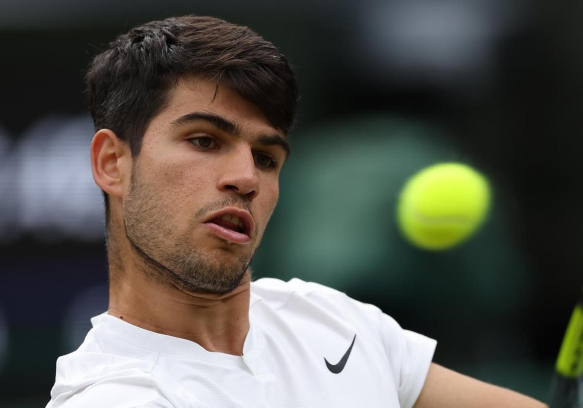 Carlos Alcaraz, en Wimbledon.