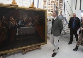 Vicente Barrera, en una visita al Instituto Valenciano de Restauración y Conserevación.