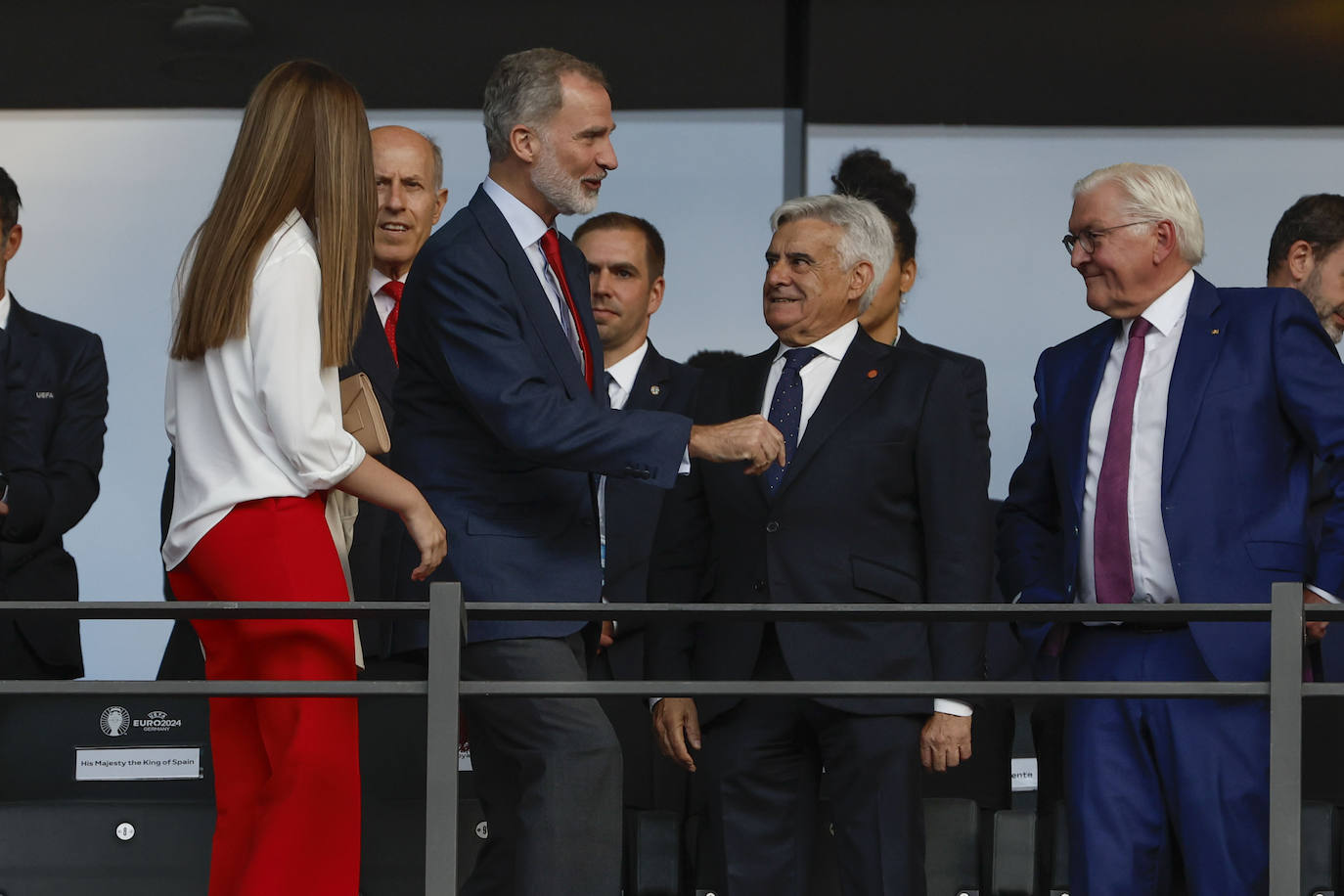 La infanta Sofía, todo al rojo para disfrutar de la victoria de España en la Eurocopa