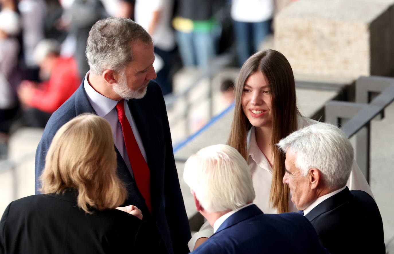 La infanta Sofía, todo al rojo para disfrutar de la victoria de España en la Eurocopa