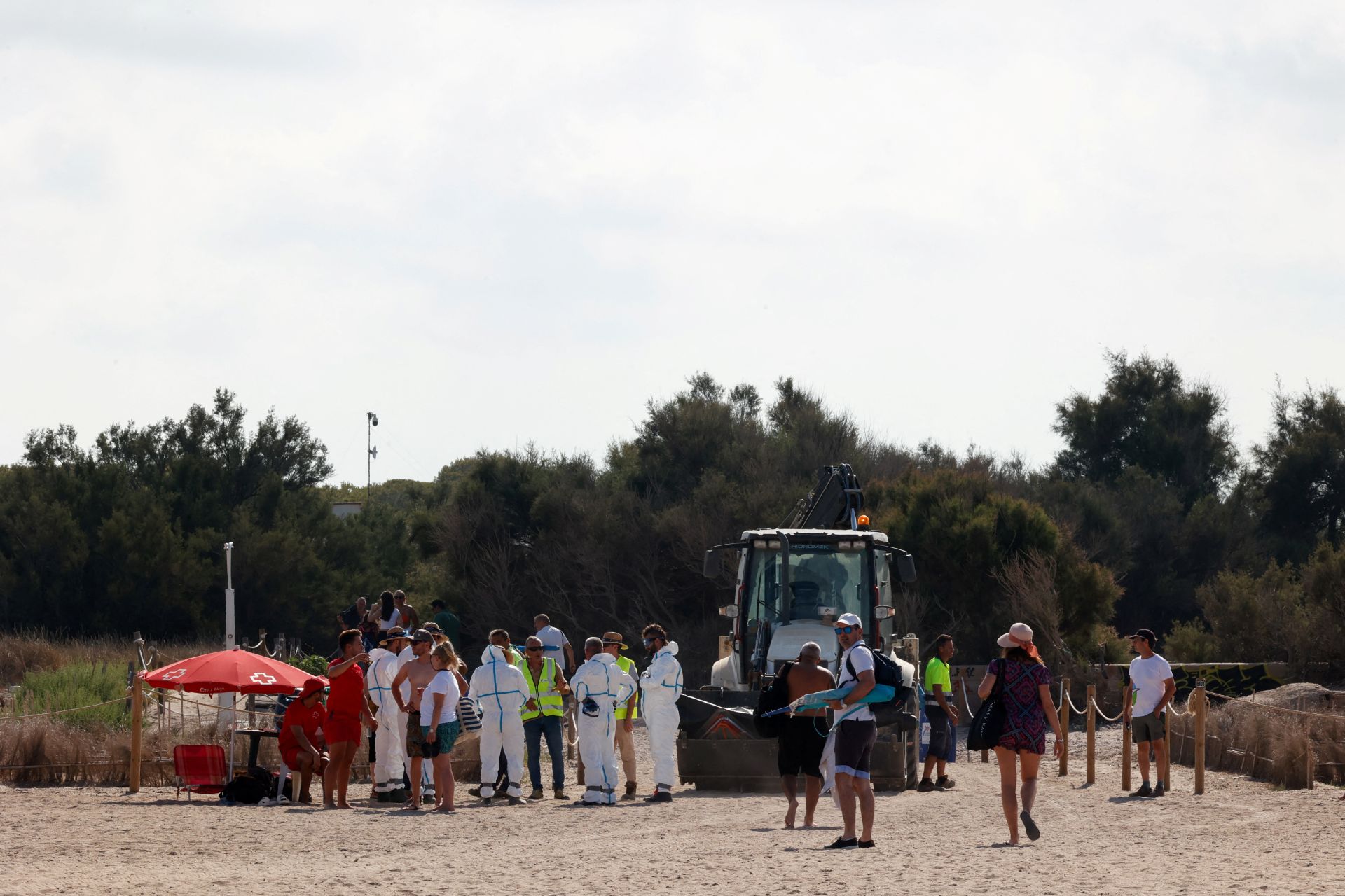 Arranca la limpieza del vertido en las playas del sur de Valencia