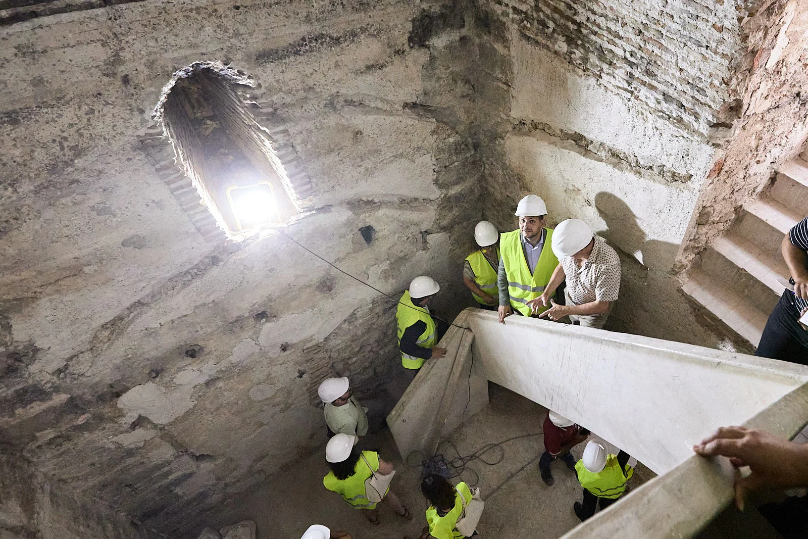 La restauración del Campanario de la Seu de Gandia saca a la luz todas las etapas de construcción desde el siglo XIII 