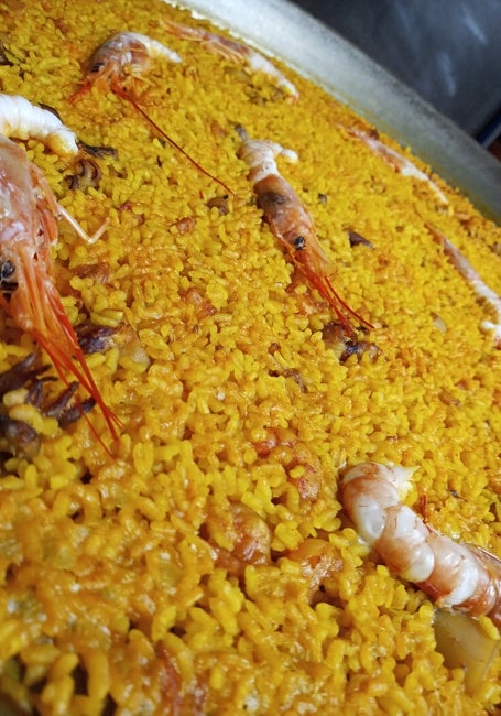 Paella de mariscos.