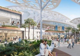 Figuración de una de las zonas del futuro centro comercial de Valencia.