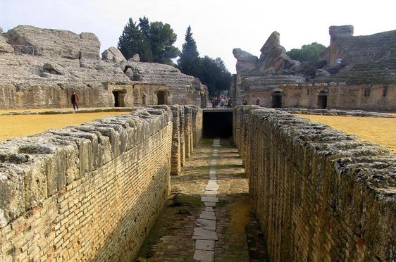 Restos arqueologicos de Itálica, en una imagen de archivo.