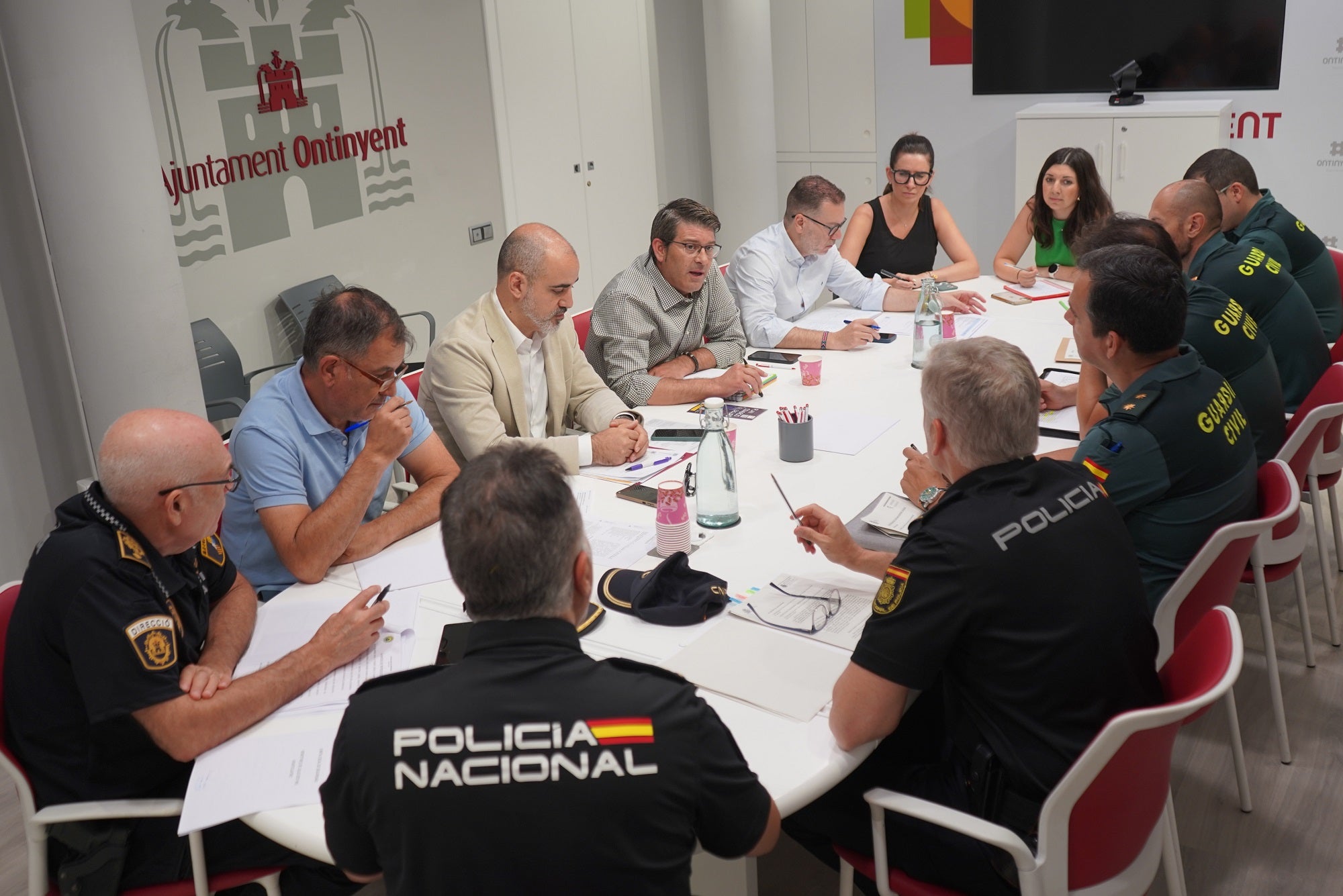 Momento de la reunión de la Junta de Seguridad de Ontinyent.