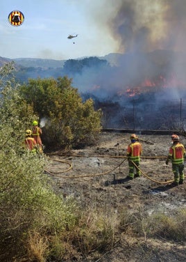 Incendio forestal en Xàtiva en el mes de mayo.