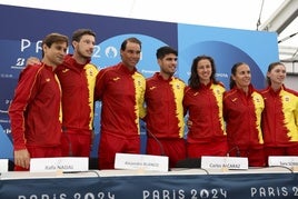 El equipo olímpico español de tenis.