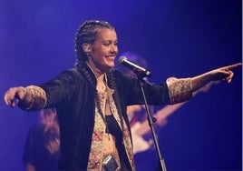 Isabel Aaiún en el Teatro Juan Bravo de Segovia.