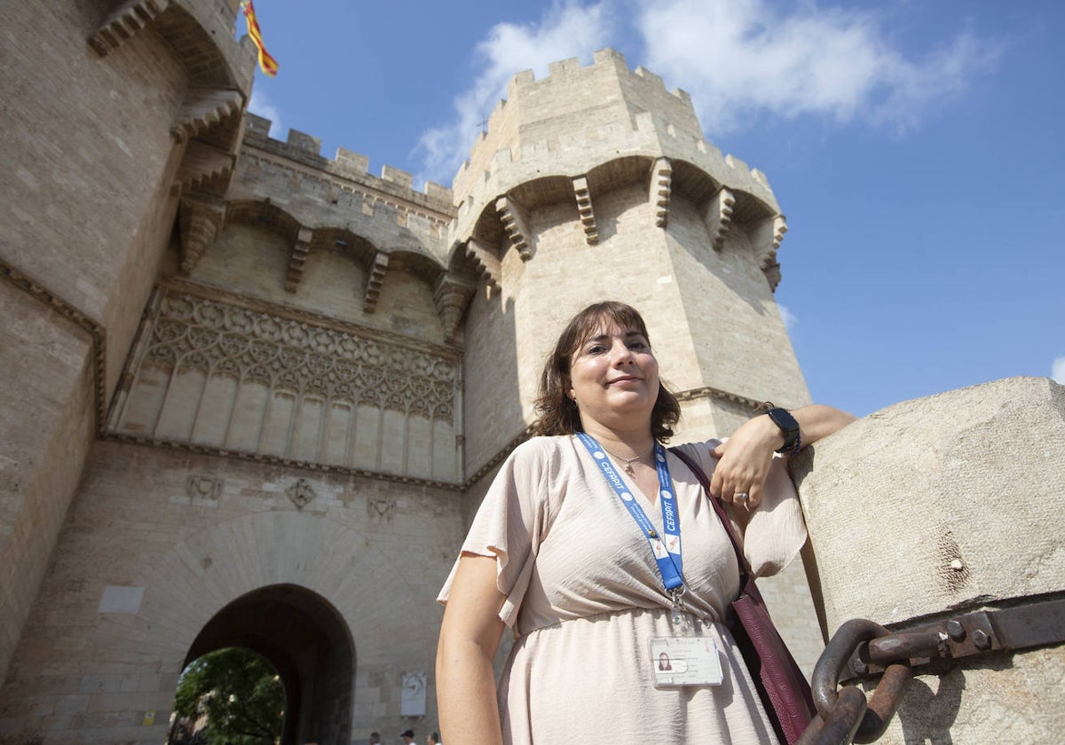 María Arlandis, en las Torres de Serranos.