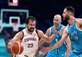 Llull, en el partido ante Grecia.