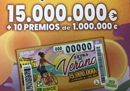 Cupón del Sorteo Extra de Verano de la ONCE.