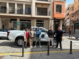 Sáez junto al actual alcalde de Sueca, Dimas Vázquez.