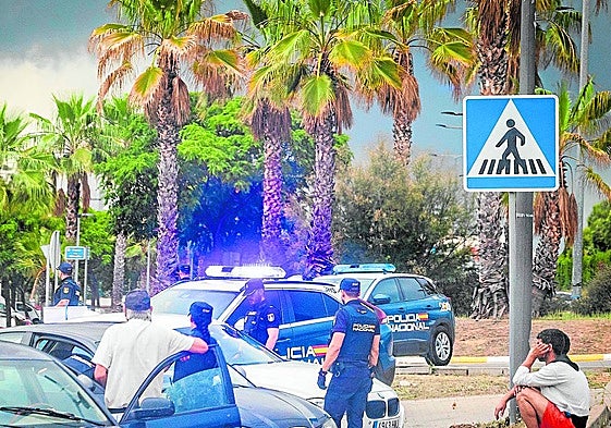 Un control policial en la Coma en una imagen de archivo.