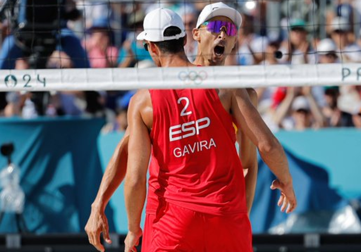 La pareja Herrera-Gaviria celebrando su victoria.