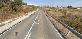 Carretera en la que ha tenido lugar el accidente.