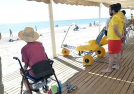 Zona accesible de la playa de Arenales.