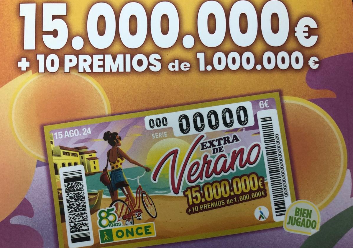 Cupón del Sorteo Extra de Verano de la ONCE.