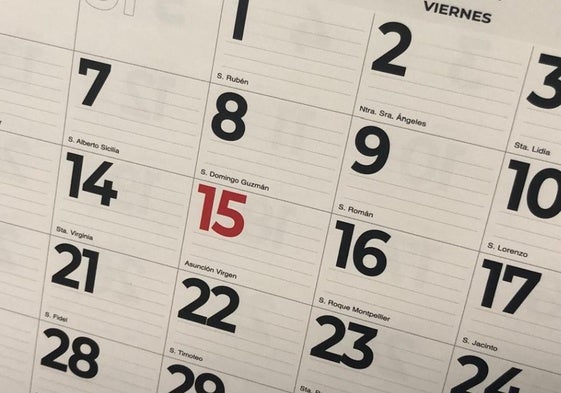 El calendario laboral de 2025 incluye 12 festivos y San Juan como recuperable