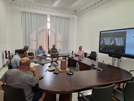 Consejo rector extraordinario de la Junta Central Fallera, celebrado este lunes en el Ayuntamiento de Valencia