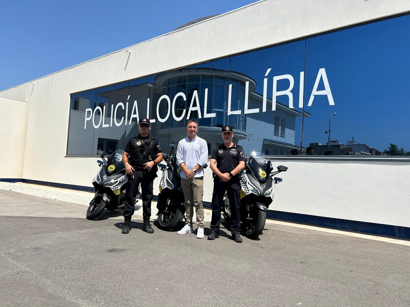 Tres nuevas motocicletas para la Policía Local de Llíria 