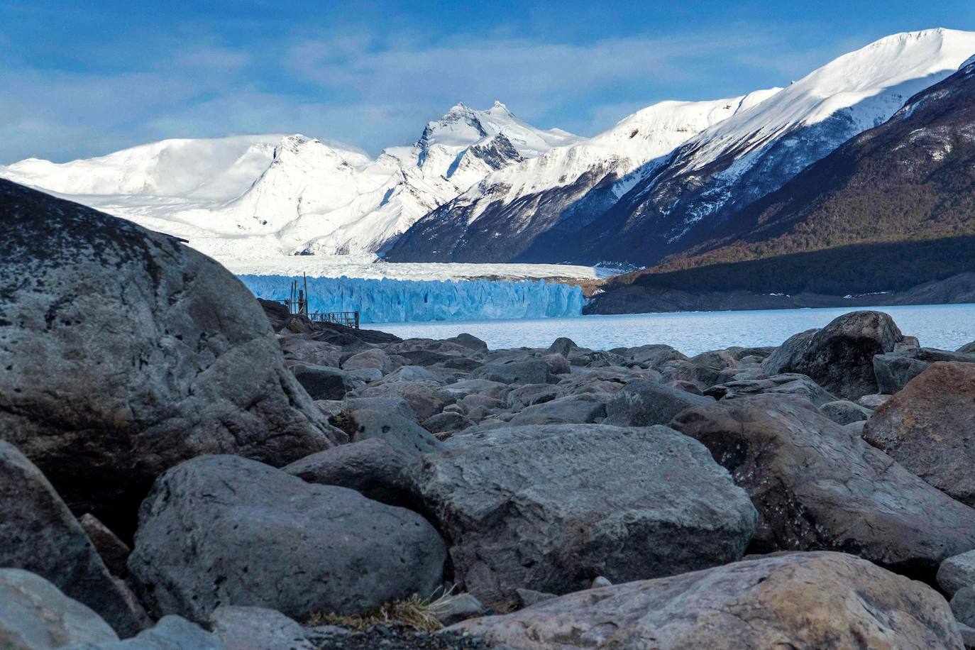 Competición extrema entre los témpanos del glaciar Perito Moreno