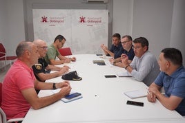 Reunión en Ontinyent para evaluar los efectos de las lluvias de este martes.