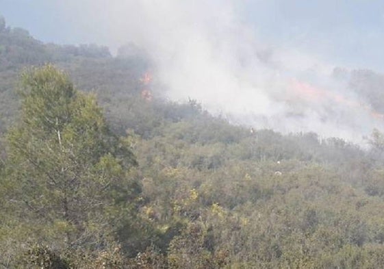 Imagen de archivo de un incendio en Benigembla.