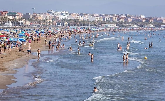 Playa de la Malvarrosa, en una imagen de archivo