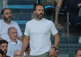 Rubén Baraja durante el choque frente al Celta en Vigo.