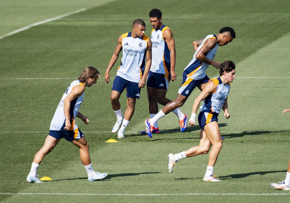 Entrenamiento del Real Madrid.